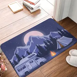 Personalized Happy Camper Doormat Mat Anti-Slip Camping Life Bathroom Kitchen Toilet Rug Carpet 40*60cm
