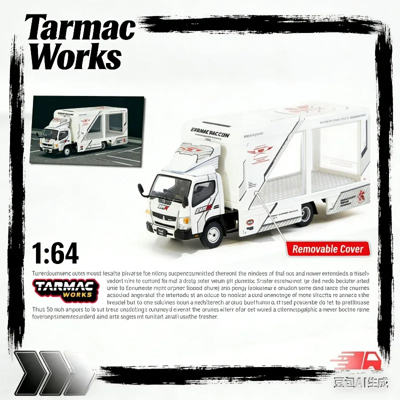 

TW 1:64 Mitsubishi Fuso Canter EVA Container Alloy Transport Vehicle Model, Boys' Toy, Adult Collection Decoration Item.