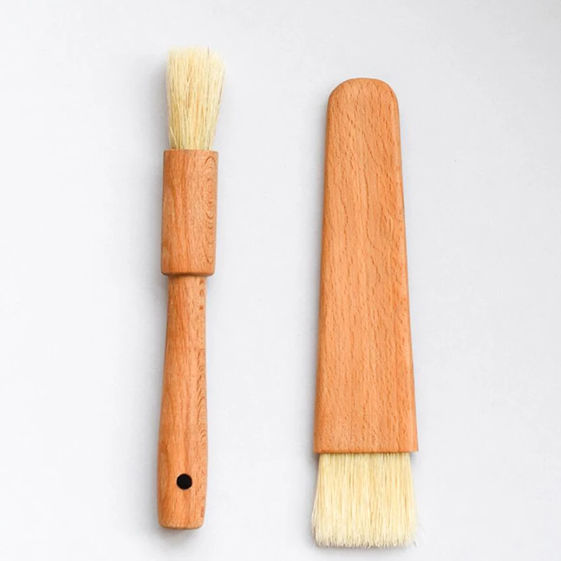 BBQ Tools Wooden Oil Brush High Temperature Baking Bakeware Bread Cook Pastry Oil Cream BBQ Tools Basting Brush