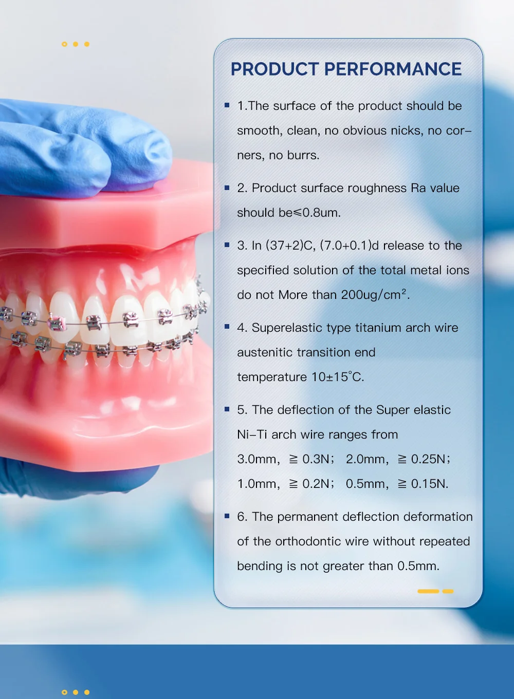 10 Packungen AZDENT Dental Kieferorthopädische Bogendrähte, superelastisch, rund, rechteckig, eiförmige Form, Bogendraht, obere und untere Zahnheilkunde – Detail 4