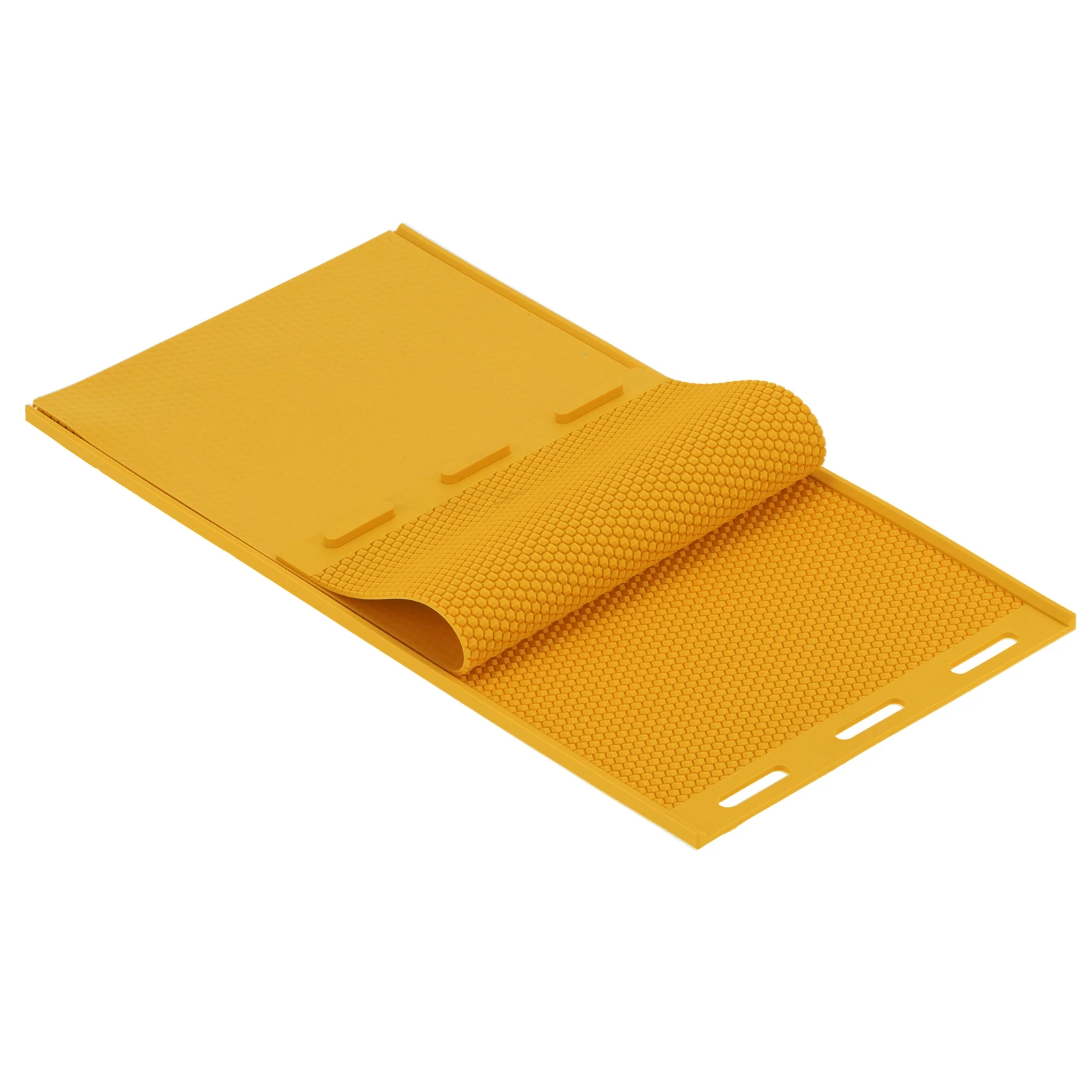 Flexible Silicone Honeycomb Sheets Mold 5.4mm Beeswax Press Embosser for Candle Making Easy Release Apiary Tool