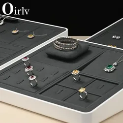 Oirlv Blue Jewelry Display Set Shop Cabinet Display Props Necklace Display Bust Jewelry Store Ring Earrings Bangle Tray