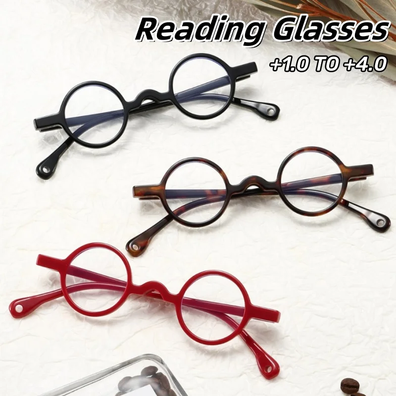 

Retro Individualistic Small Round Frame Presbyopia Glasses Ultra Light Fashionable Pressure Resistance and Durability Eyeglasses