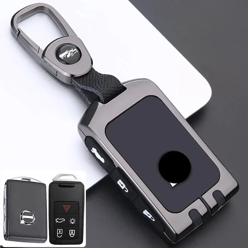 

Zinc Alloy+Silicone Full Cover Car Key Case for Volvo XC40 XC60 XC70 S60 S90 XC90 V40 V60 V90 C40 T5 T6 T8 Remore Key Protection