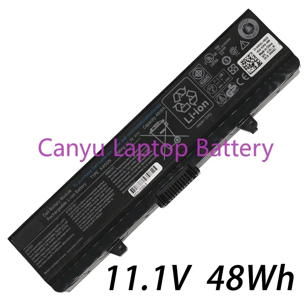 2024 6cells 48Wh 11.1V   For  Insprion 1525 1526 1545 1546 1750 GW252 GW240 GP952 PP42L PP29L PP41L K450N Laptop battery