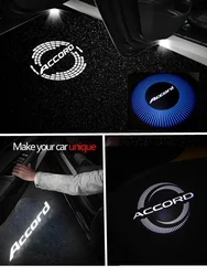 2PCS For Honda Accord 10th 7th 8th 9th 2003-2020 2021 2022 2023 Led Car Door Welcome Light Laser Logo Projector Auto Accessories