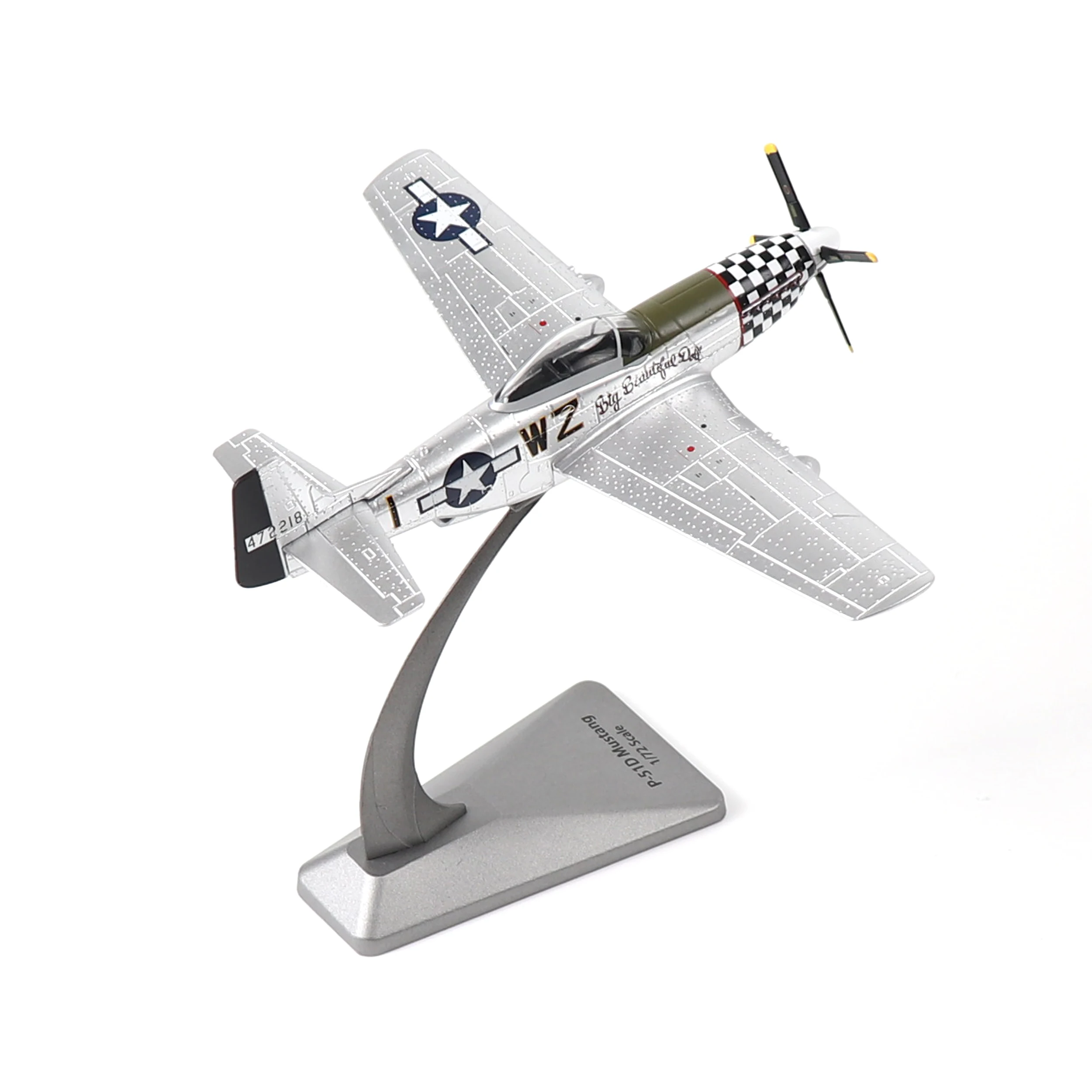 

Модель самолета NUOTIE 1/72 P51-D Mustang Silver Classic Fighter из литого металла с подставкой для демонстрации и в качестве подарка