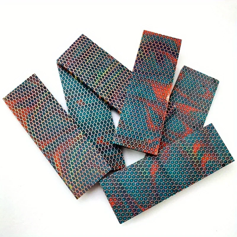 Colorful Honeycomb Pattern Resin Blank, Sturdy DIY Craft Raw Material for Custom Knife Handle Construction