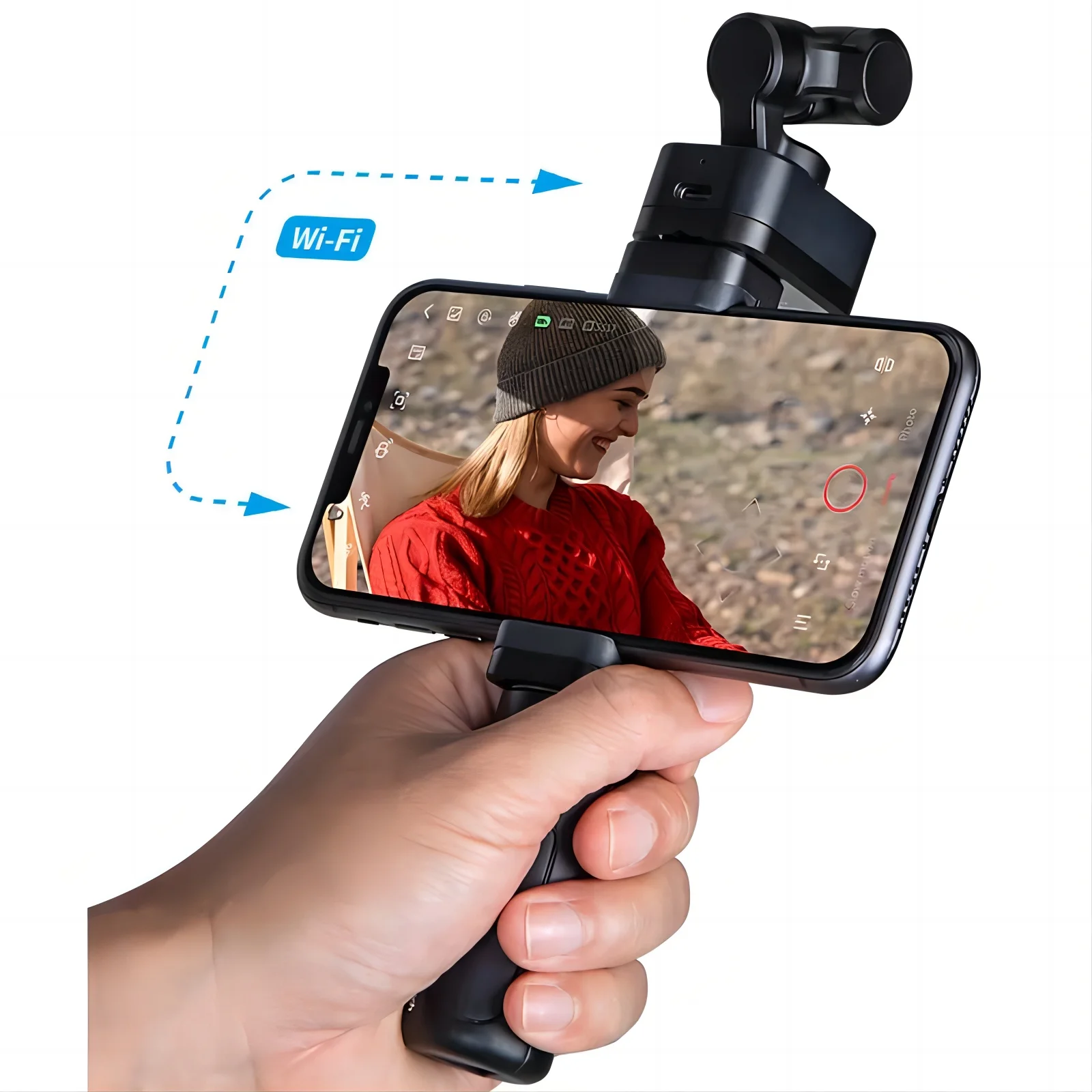 FeiyuTech Official Feiyu Pocket 3 Kit Stabilisateur 3 axes détachable sans fil Caméra à cardan 4K60fps Footage Fixation magnétique n'importe où Suivi rapide de l'IA Suivre avec le contrôle de l'application