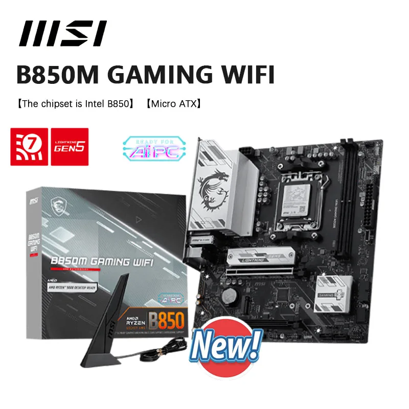 Msi B850M Gaming Wi… - image