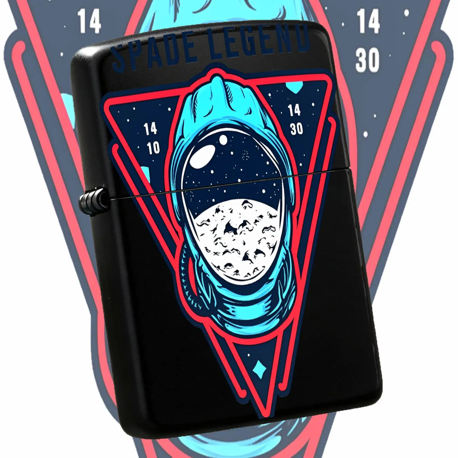 Vintage Spade Legend Astronaut Themed Lighter, Creative Sci-Fi Space Pattern Portable Igniter, Delicate Exquisite Outdoor Daily Use Accessory, Ideal Unique Festival Gift For Space Enthusiast, Multi-Scenario Applicable C A Humorous And Inter