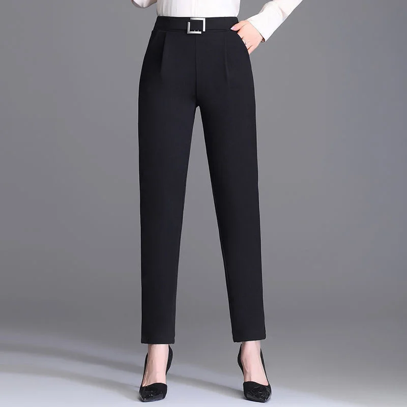 

Office Lady High Waisted Pant 2023 Spring Summer Women Trousers Suits Fashion White Black Elegant Casual Famale Harem Pants