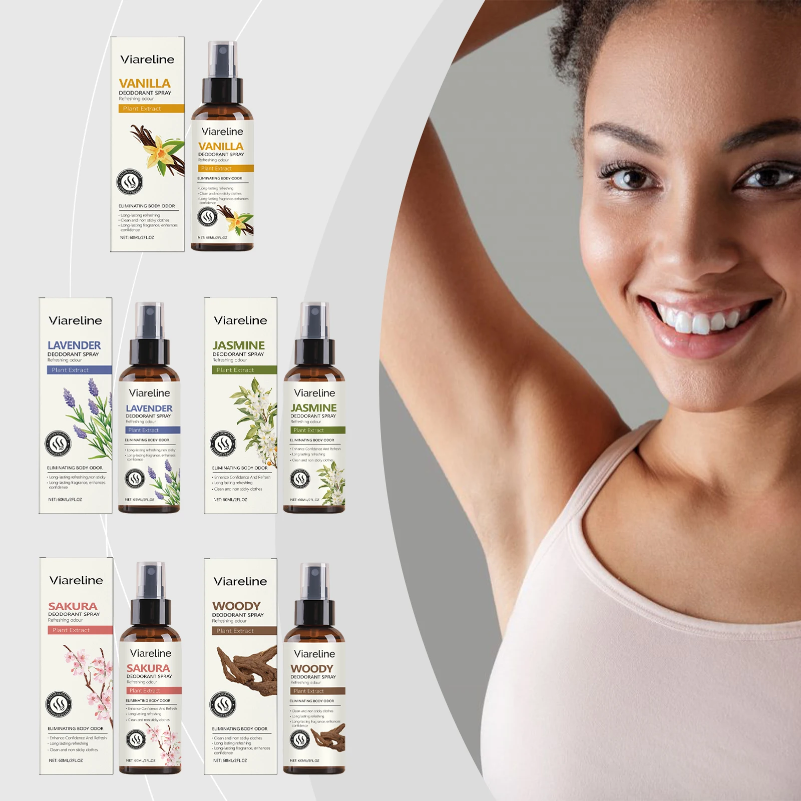 

Multi Scent Body Deodorant Spray Lasting Fragrance Remove Sweat Odor Reduce Anxiety Charming Natural Woody Deodorant Spray
