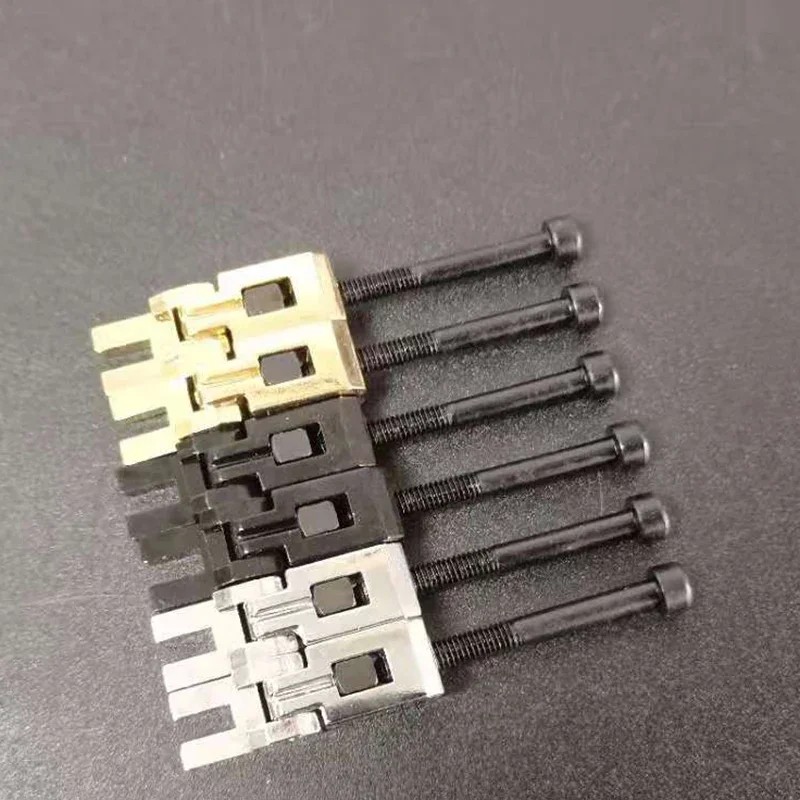 

Electric Guitar Double System Bridge System Pull String Bar Locking String Bridge Block String Guide Wire Saddle with Screws