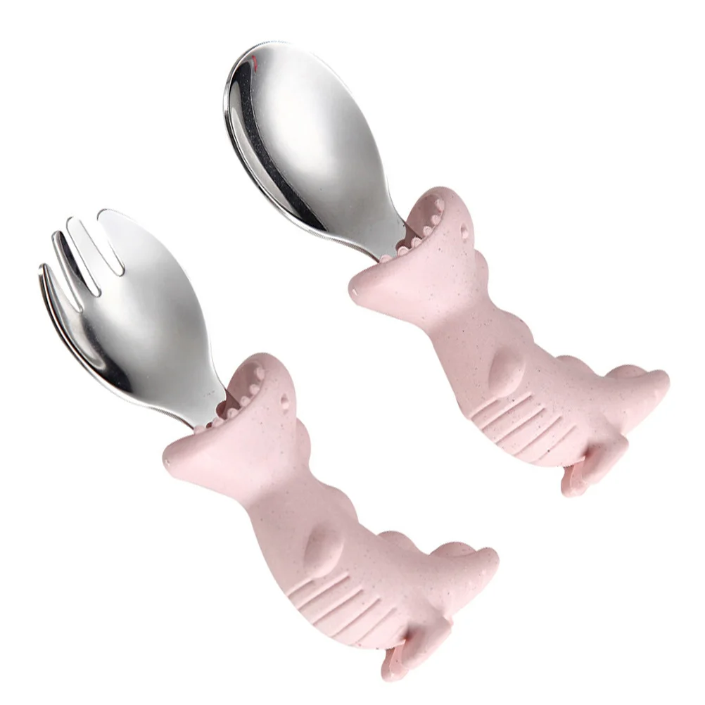 Fourchette et cuillère pour bébé, 2 pièces, ustensiles de formation pour enfants, accessoires de cuisine pour nouveau-né