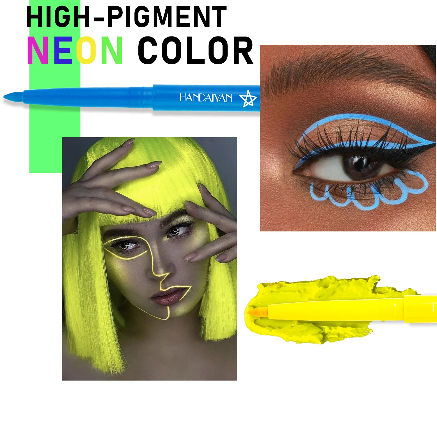 ハロウィン アイライナー ペン - ボディ アートや複数の用途に適した防水、汚れ防止ジェル アイライナー ペン