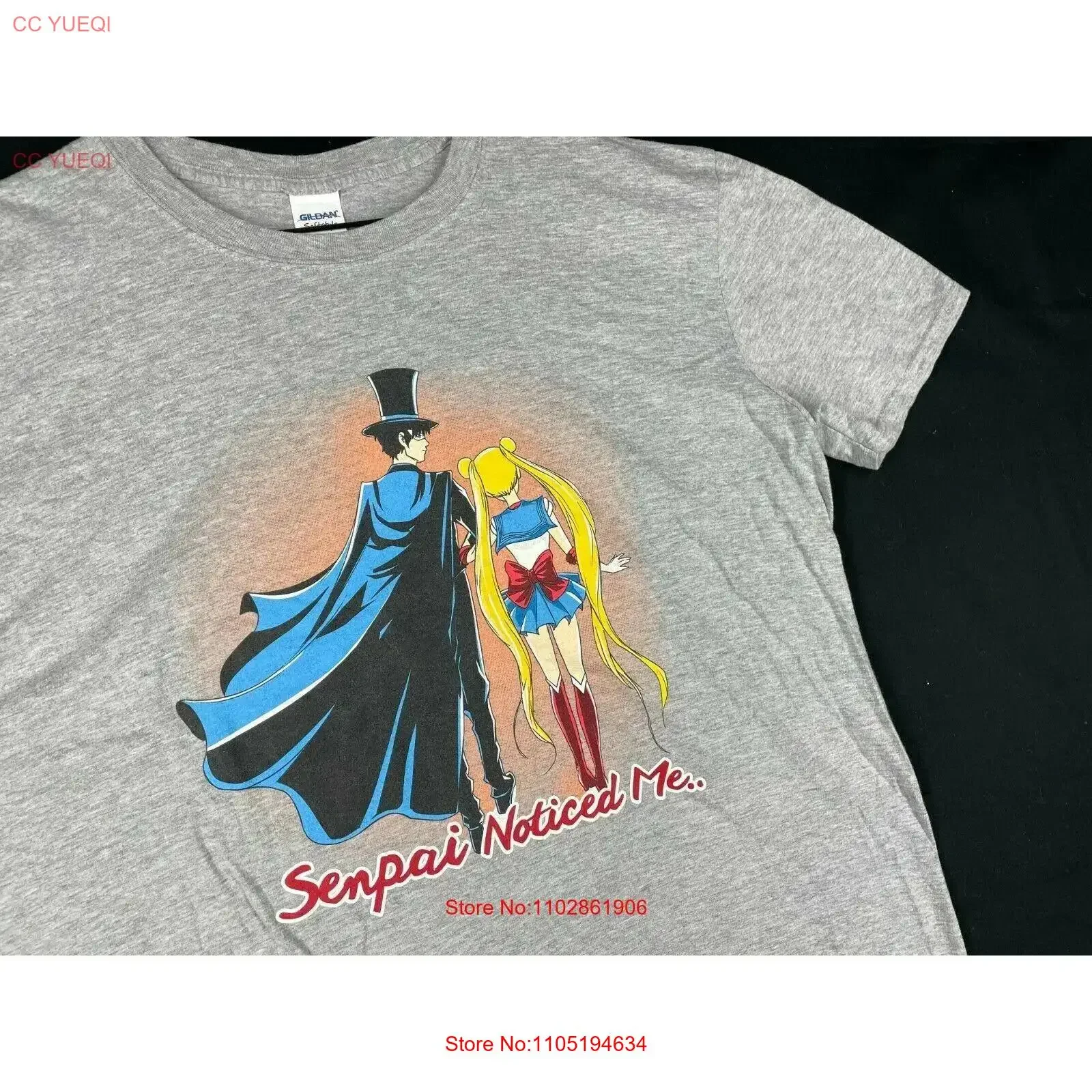 Senpai Noticed Me Anime Promo TV Movie T Shirt Gray Mens XL vintage Washed Comfortable graphic Stretched Breathable