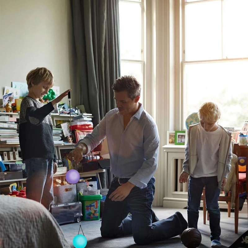 Boule lumineuse LED Ror pour Halloween, accessoire de danse du ventre, balle POI lumineuse, balle de Fitness, accessoires lumineux pour spectacle sur scène