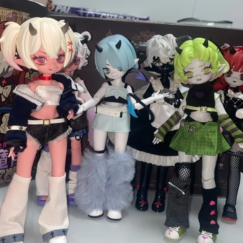

Hot Sale Devil'S Horns 1/8 Bjd Mystery Box Blind Box Movable Dolls Ornament Exquisite Joint Mobility Creative Girl Toys In Stock