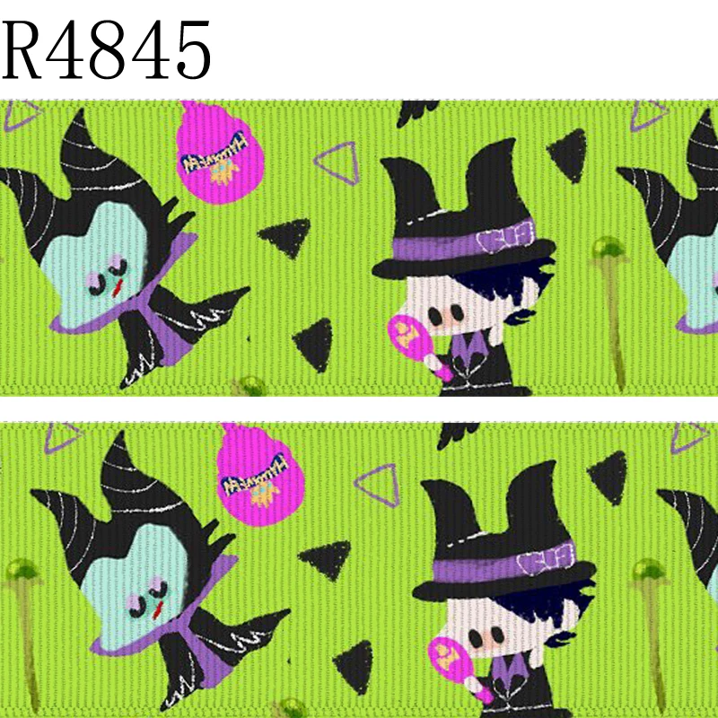 50yard roll cartoon print Jack and sally grosgrain ribbon DIY bow fabric R4846