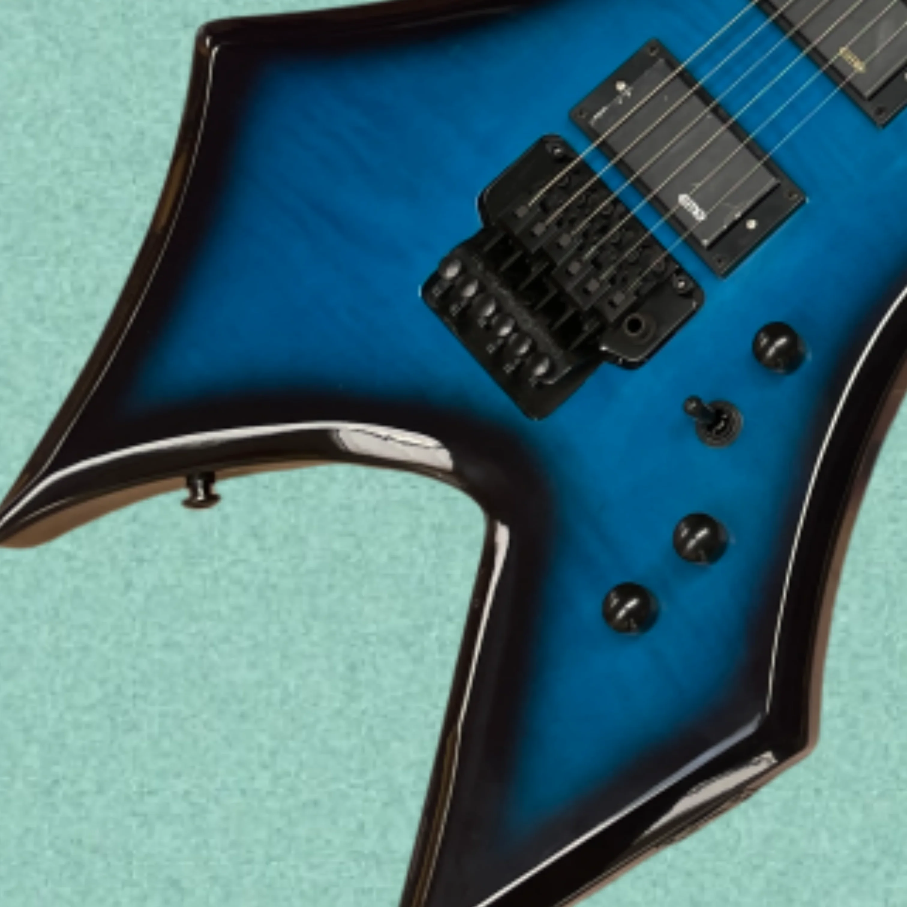 6-string blue-black gradient e - Electric Guitar Beginner 评论和价格