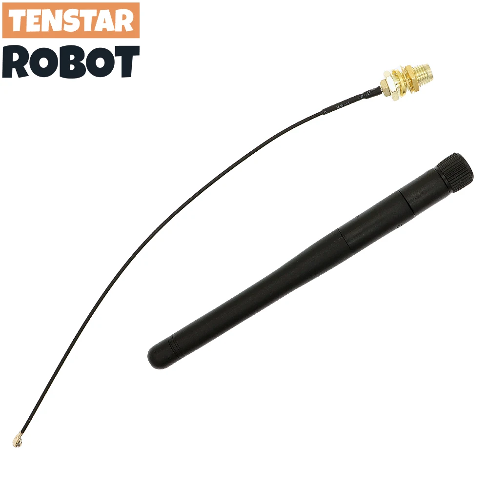 TENSTAR 2.4G Antenna Folded Bluetooth Wifi Module ZigBee SMA to IPEX Feeder Line 2.4GHz