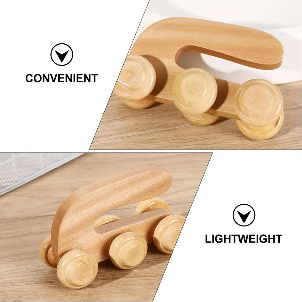 أداة تدليك على شكل حرف U مناديل عميقة للظهر باليد أداة خشبية للاسترخاء والسفر والمنزل للاستخدام كرة تدليك متينة #6