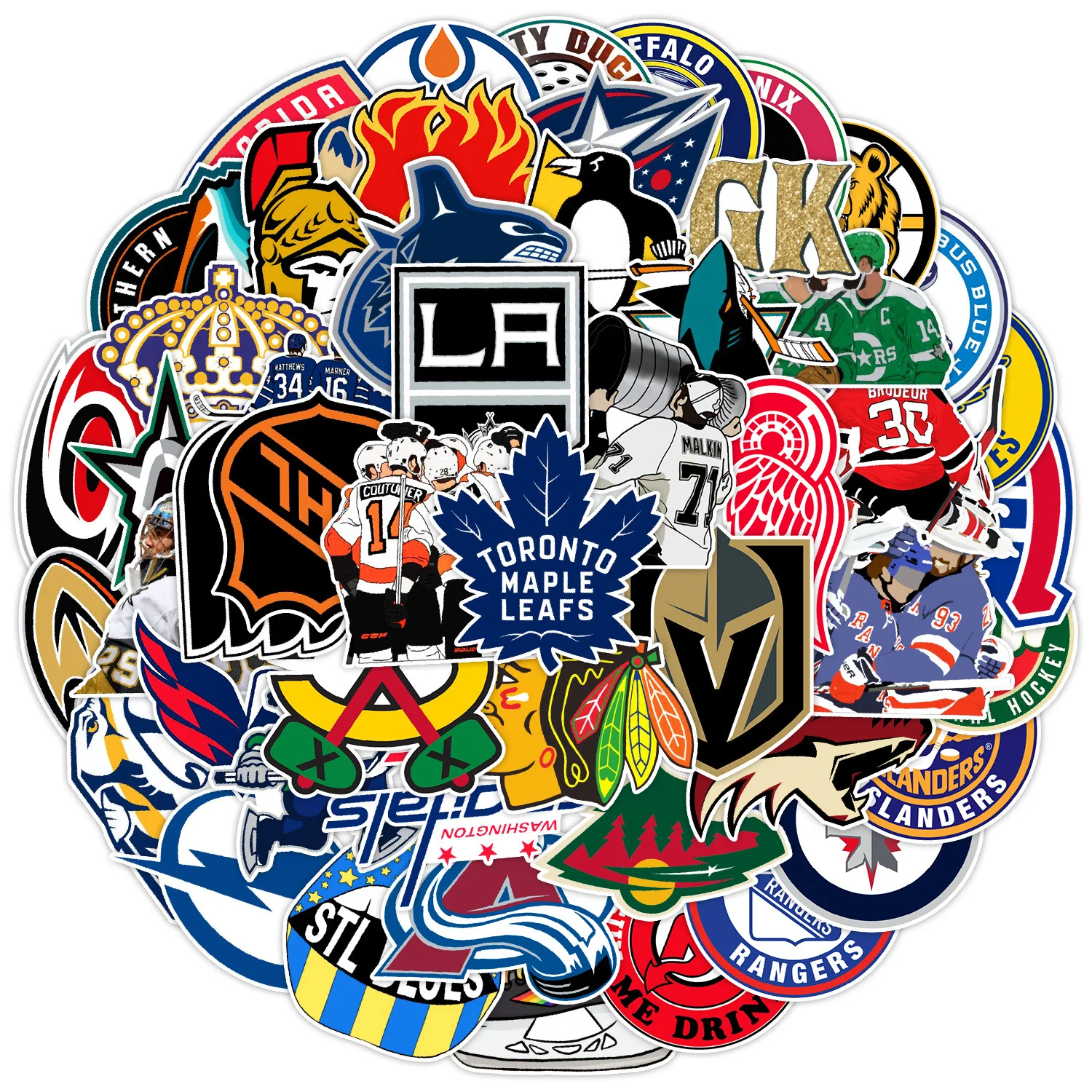 10/50Pcs Ice Hockey Bandi Ball Ice Hockey Logo Sports Graffiti Luggage Mobile Phone Case Decoration Waterproof Stickers Kids Toy - Image 2