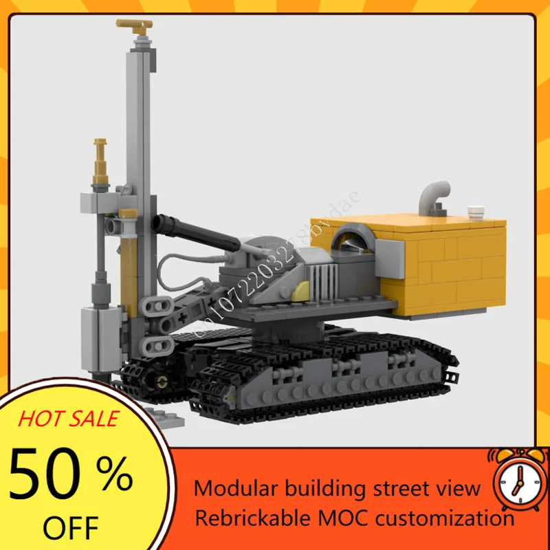 385PCS Tecnico Gyrotron Maser Impianto di Perforazione MOC Auto Veicolo Puzzle Personalizzato Tecnico Giocattolo FAI DA TE Per Il Bambino Vacanza Regalo Di Compleanno