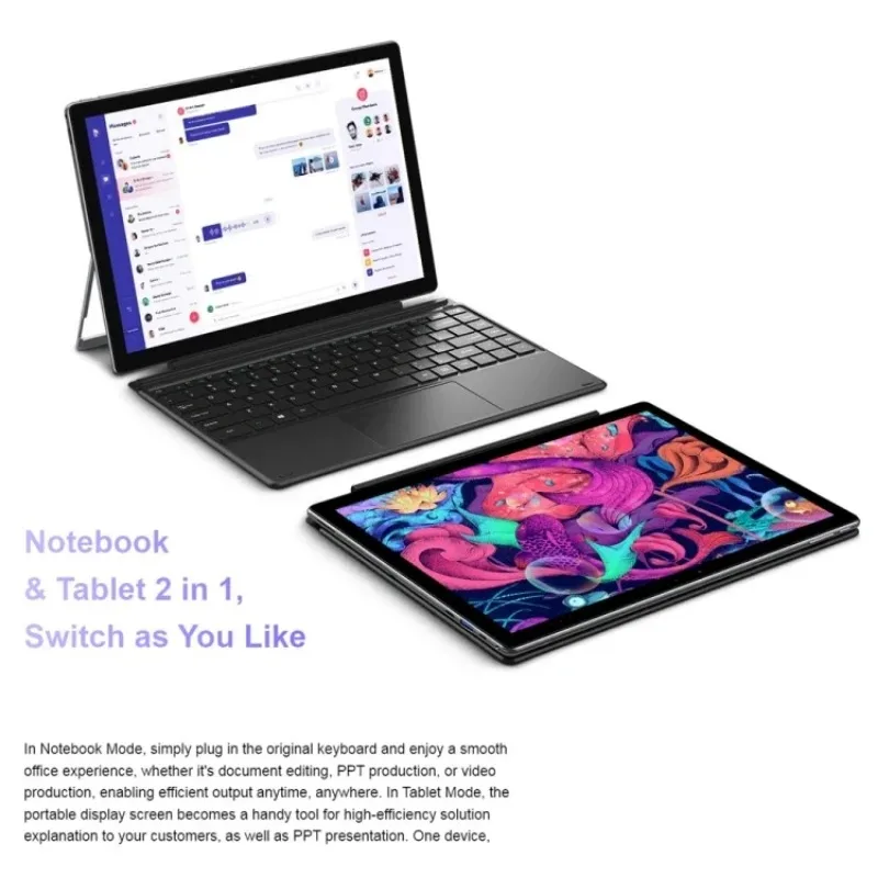 كمبيوتر لوحي UBook XPro 2023، 13 بوصة، 8 جيجابايت + 512 جيجابايت، وحدة معالجة مركزية رباعية النواة Windows 11 Core i5-10210Y، بدون لوحة مفاتيح وقلم