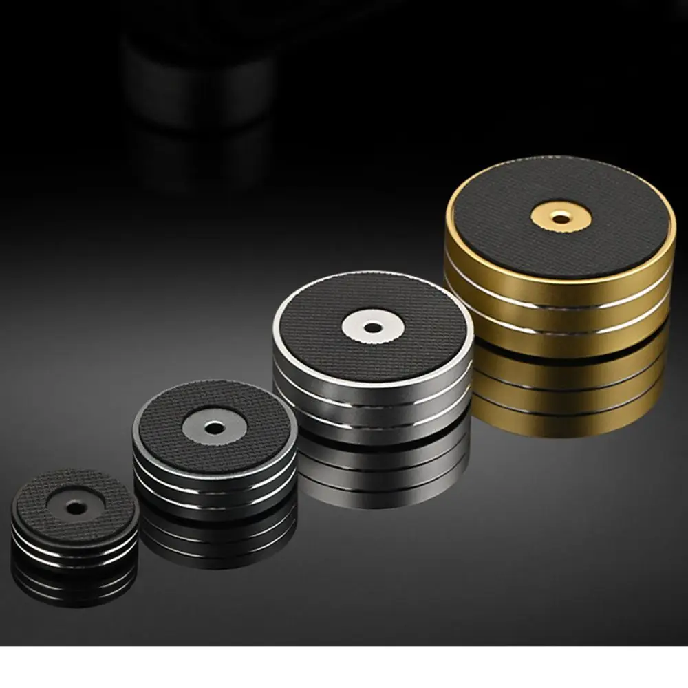 アルミニウム合金Hi-Fiスピーカーアンプ,衝撃吸収パッド,スピーカースタンド,本棚,デコーダーパッド,4個