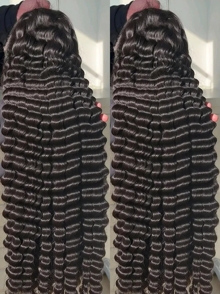 13x6 Full 30 40 Inch Loose Wave Lace Front Human Hair Wigs Brazilian Remy Deep Water Wave 13x4 HD Lace Frontal Curly Wigs 250%
