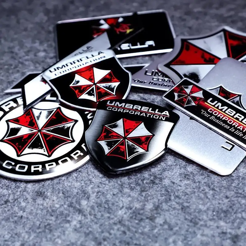 

Car Styling 3D Aluminum Alloy Umbrella Corporation Car Stickers Decals Emblem Decorations Badge Auto Accessories