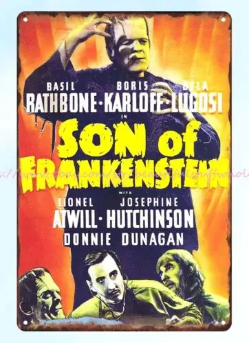 purchase art 1939 Son of Frankenstein horror movie poster metal tin sign