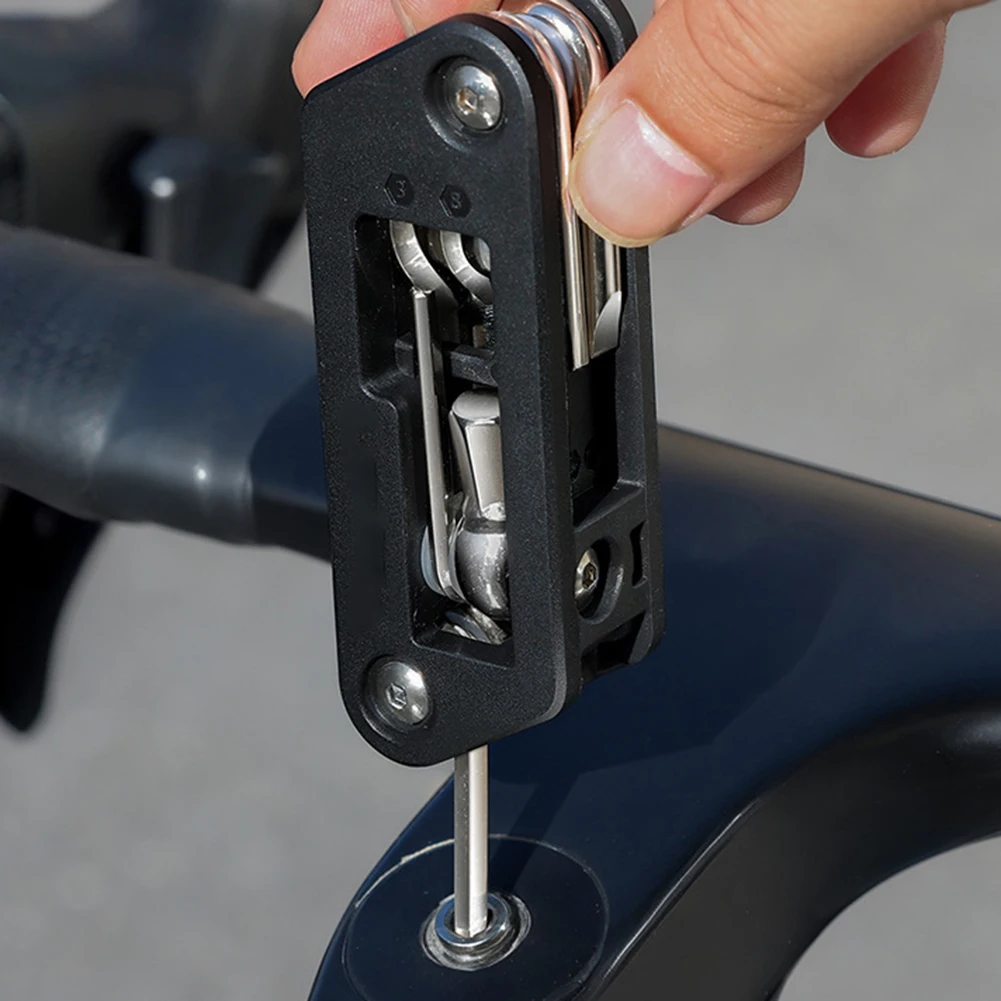 

For Bikes For Cycling 10-in-1 Tool Bicycle Tool Outdoor Repairs 9.5x3.2cm 10in1 Bike Repair Tool Set Hex Wrench