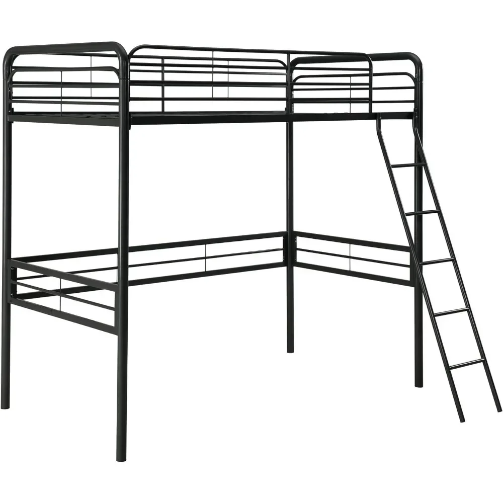 Kinderbedframe, Twee Metalen Hoogslapers, Kinderbedframe