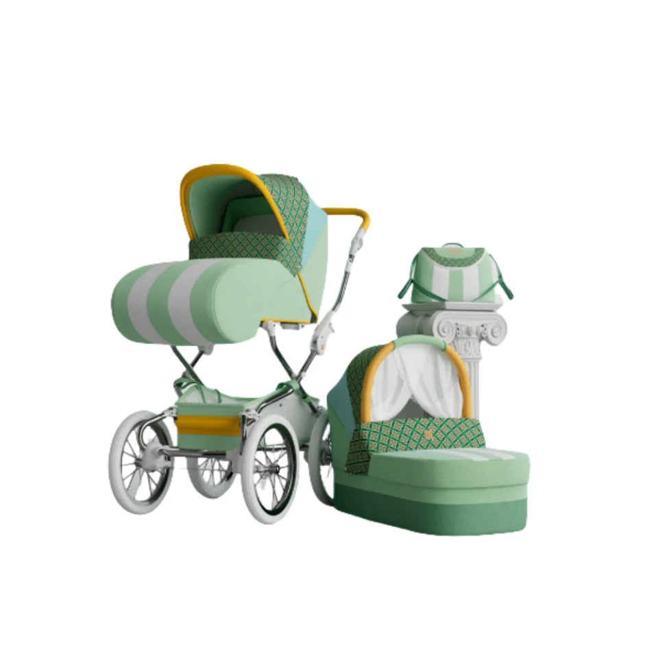 

0-4y cool baby isablle brand alloy frame loyal parm landscape stroller