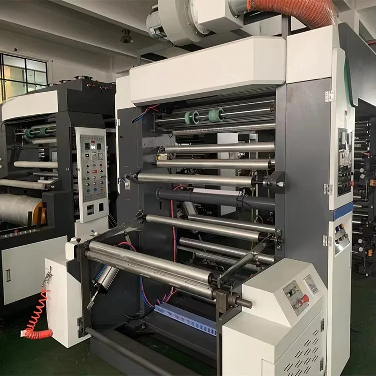 6 Color Cheap Flexo Printing Press Flexographic Printer with Metal Anilox Roller Rubber Roller