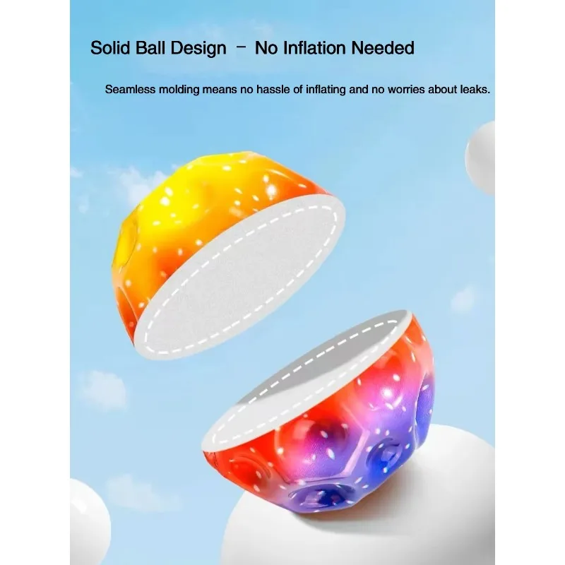 Bola saltitante porosa macia forma de lua bola elástica anti-queda brinquedo interno para crianças alívio do estresse presente criativo diversão jogar bola