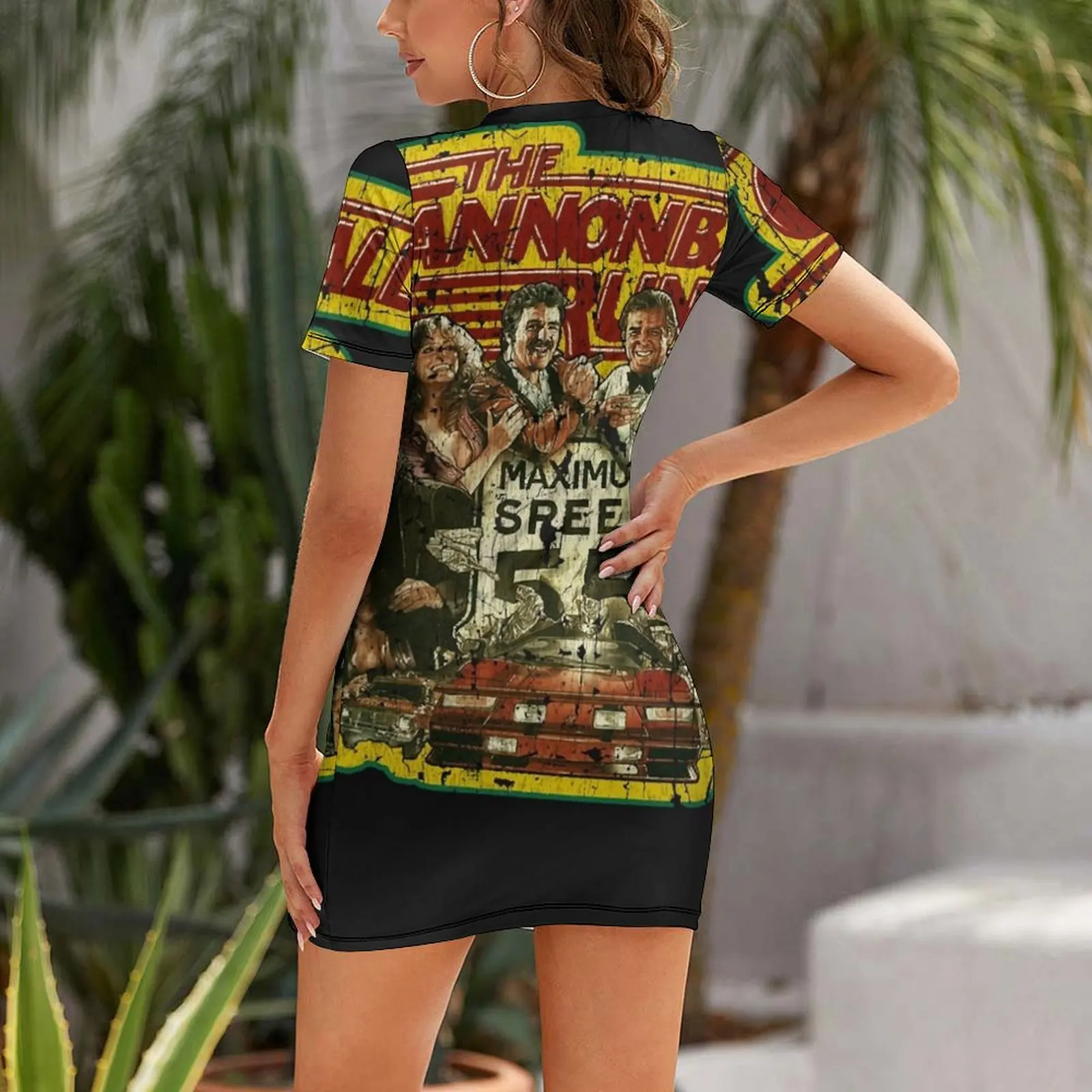 80&x27;s Burt Reynolds Classic The Cannonball Run Vintage Essential T-Shirt Short Sleeved Dress Party dresses for women dress