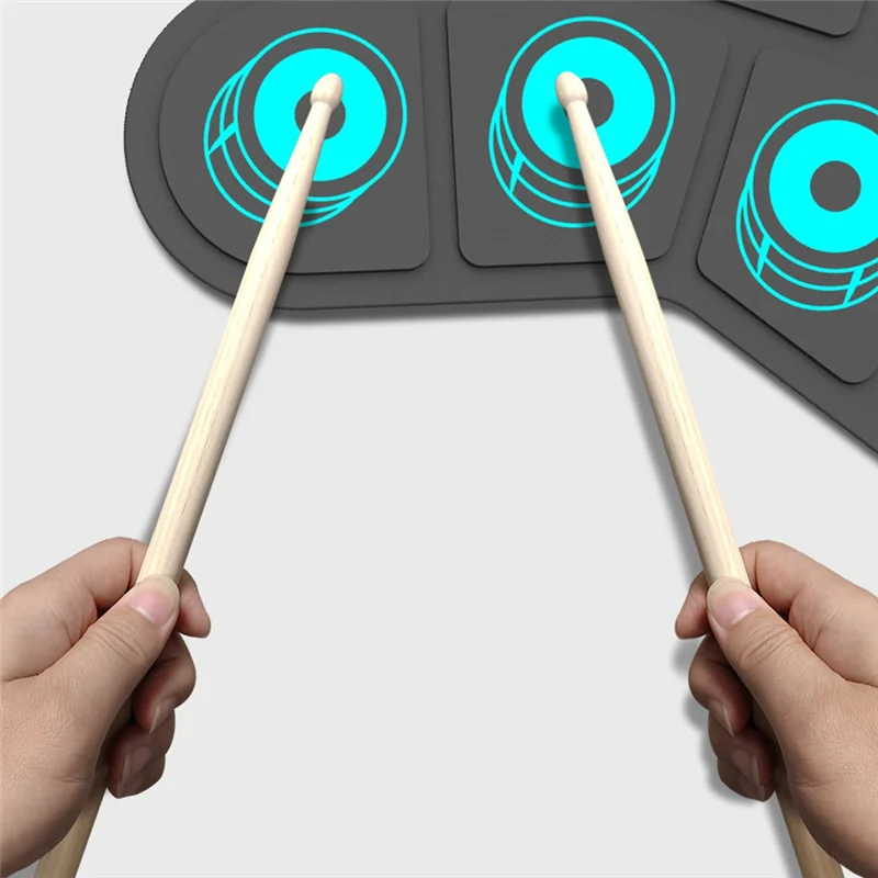 

YHOLI-12 Pairs 5A Drum Sticks,Wood Tip Drum Sticks For Adults Kids And Beginners For Musical Instrument Percussion Replacement