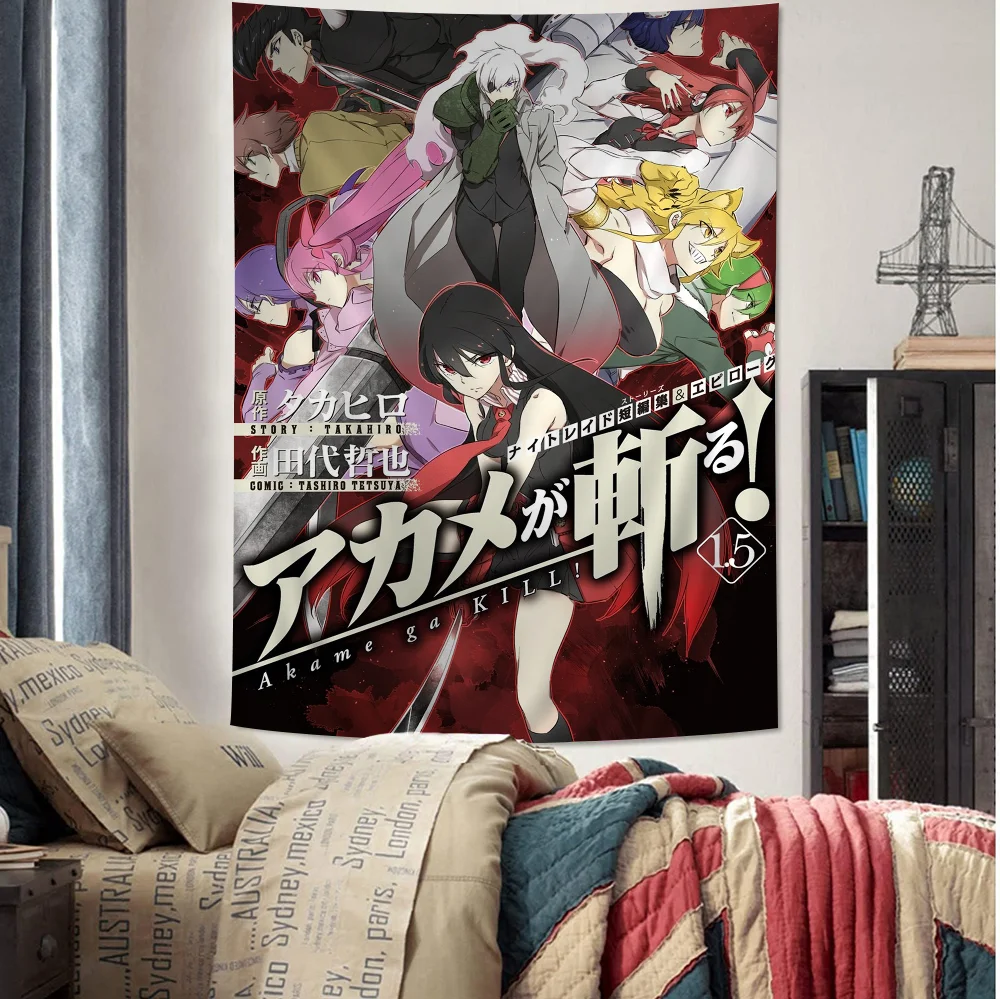 

Akame Ga Kill Printed Large Wall Tapestry Art Science Fiction Room Home Decor Decor Blanket