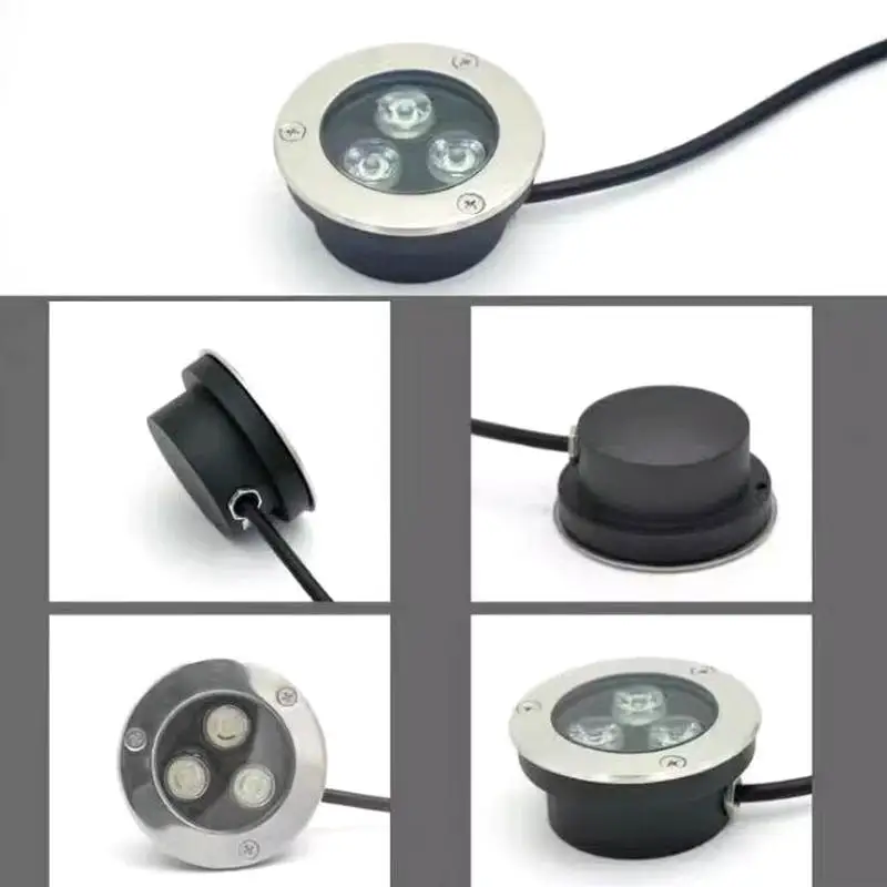 Hight Power Waterproof Led light garden underground 3W Outdoor Buried Garden Path Spot Recessed Inground Lighting