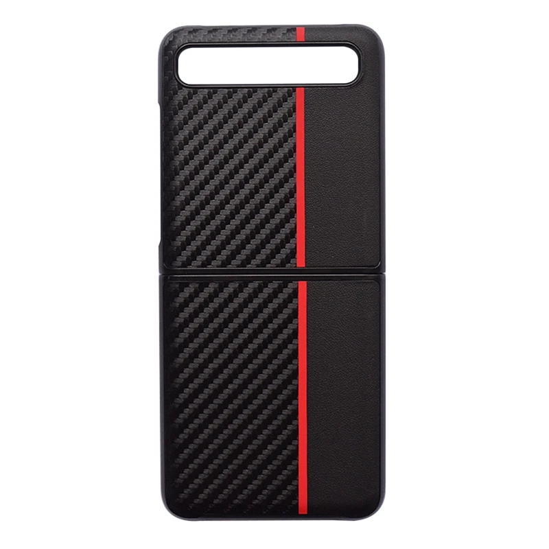 Luxury Carbon Fiber Cover For Samsung Galaxy Z Flip Case For Galaxy Z Flip Phone Cover