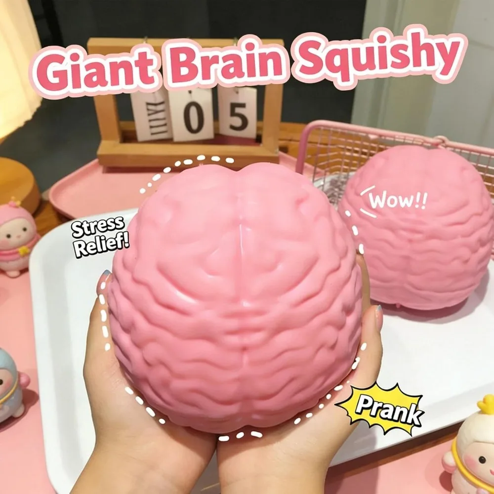 巨大な脳型スクイーズ玩具、大人と子供のためのストレス解消感覚玩具、不安軽減フィジェット玩具、自閉症とadhdのためのギャグギフト