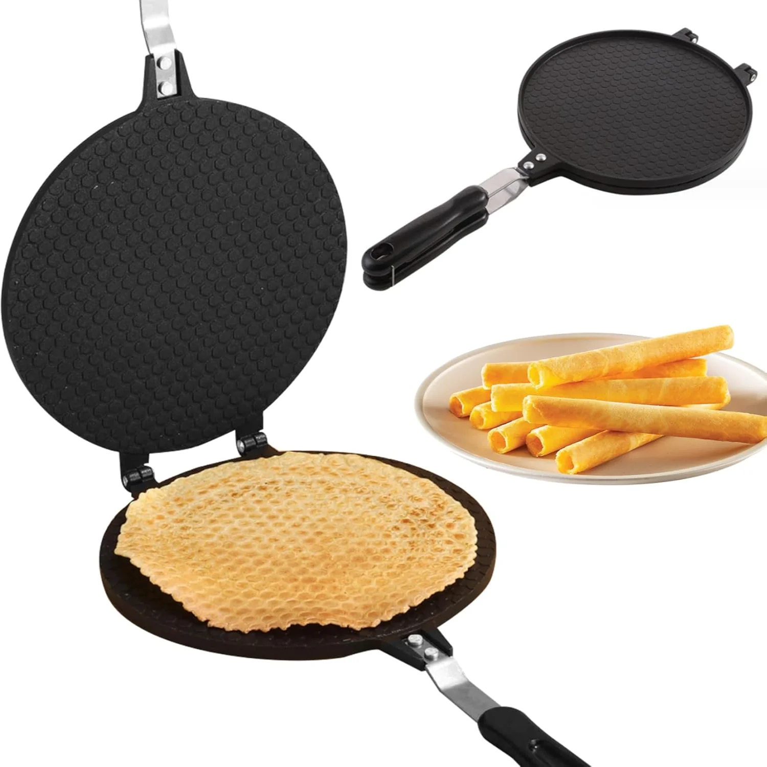 Chapati Maker,Taco Press, Pan Tortilla Maker 7inch Non-Stick Tortilla Press and Cooker with Handle Heavy-Duty Aluminum Stove T