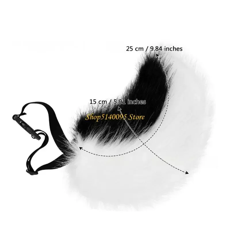 إكسسوار لعب الأدوار من DXAE ذيل قطيفة يسلط الضوء على مشبك آمن للتثبيت السريع للبشرة الناعمة والنسيج الآمن