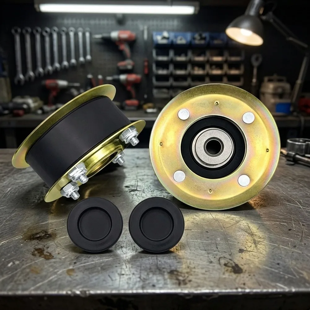 4 Piece Pulley Kit for Toro 30 Deck Mowers 2 Pulleys + 2 Covers Designed for Toro 30 Inch Deck Compatibility Focus