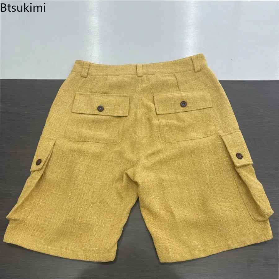 Short cargo patchwork multi-poches pour hommes, pantalons courts décontractés rétro adt, short de plage d'été, streetwear tendance, mode 2024