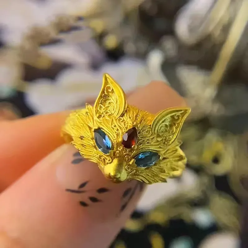 bague-de-luxe-en-or-pur-24k-9999-pour-femmes-bague-en-renard-veritable-reglable